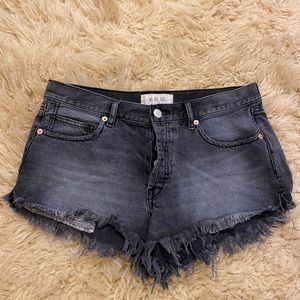 Free People Black Denim Cutoffs size 28